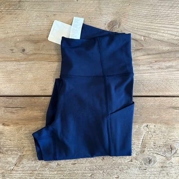 NWT- Fabletics PureLuxe HW Pocket Full length Leggings -DEEP NAVY (27” inseam) - Picture 7 of 12